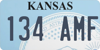 KS license plate 134AMF