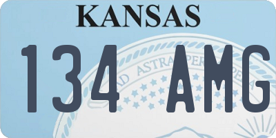 KS license plate 134AMG