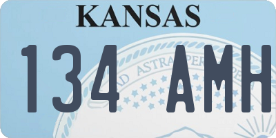 KS license plate 134AMH