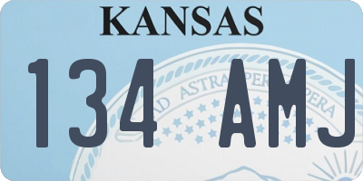KS license plate 134AMJ