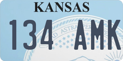 KS license plate 134AMK