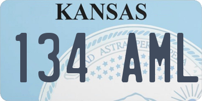 KS license plate 134AML