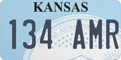KS license plate 134AMR