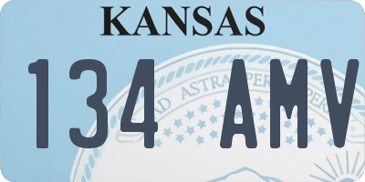KS license plate 134AMV