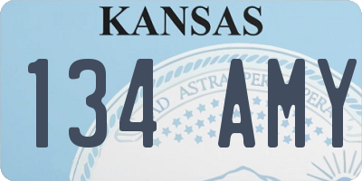 KS license plate 134AMY