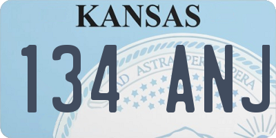 KS license plate 134ANJ