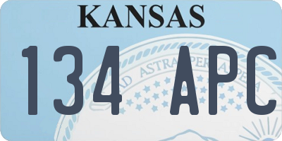 KS license plate 134APC