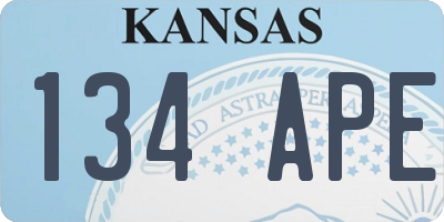 KS license plate 134APE