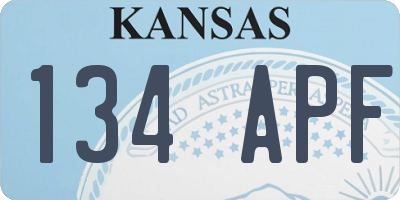 KS license plate 134APF