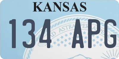 KS license plate 134APG