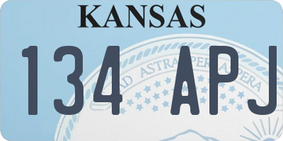 KS license plate 134APJ
