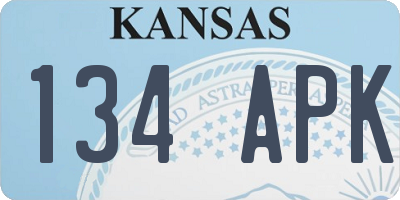 KS license plate 134APK