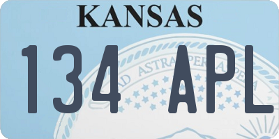 KS license plate 134APL