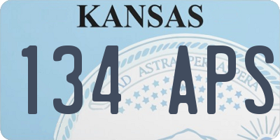 KS license plate 134APS