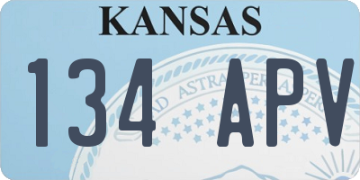 KS license plate 134APV
