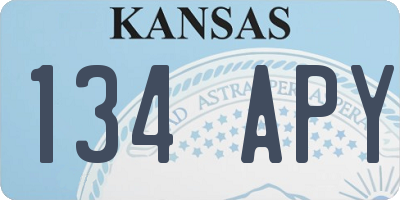 KS license plate 134APY