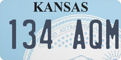 KS license plate 134AQM