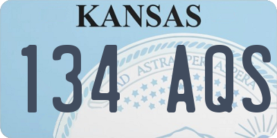 KS license plate 134AQS