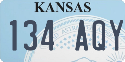 KS license plate 134AQY