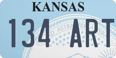 KS license plate 134ART