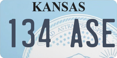 KS license plate 134ASE