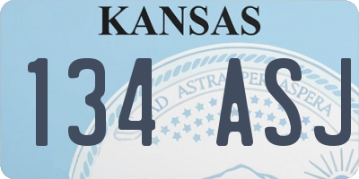 KS license plate 134ASJ