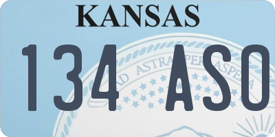 KS license plate 134ASO