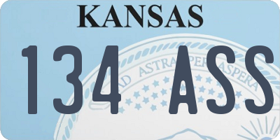 KS license plate 134ASS
