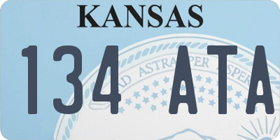 KS license plate 134ATA