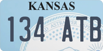 KS license plate 134ATB