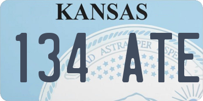 KS license plate 134ATE
