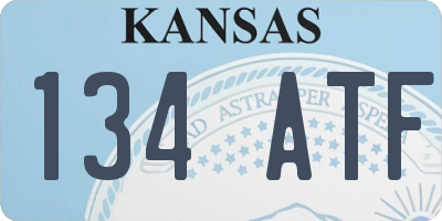 KS license plate 134ATF