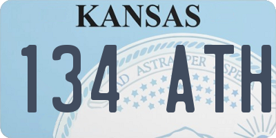 KS license plate 134ATH