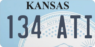 KS license plate 134ATI