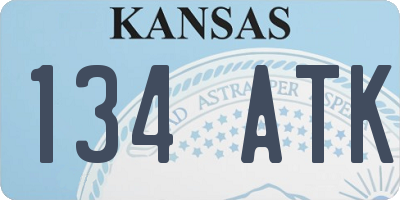 KS license plate 134ATK