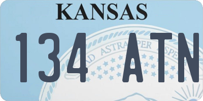 KS license plate 134ATN