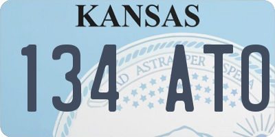 KS license plate 134ATO