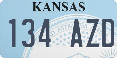 KS license plate 134AZD