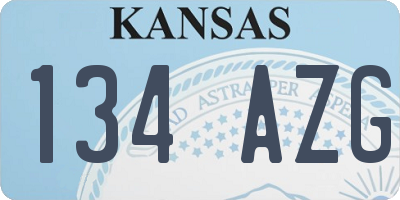KS license plate 134AZG