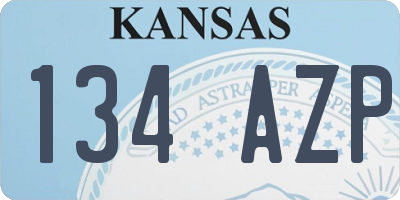 KS license plate 134AZP