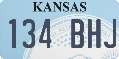 KS license plate 134BHJ