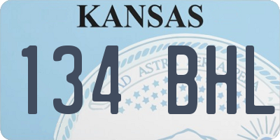 KS license plate 134BHL