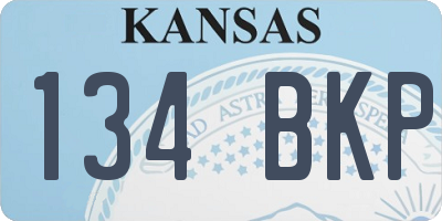 KS license plate 134BKP