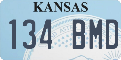 KS license plate 134BMD