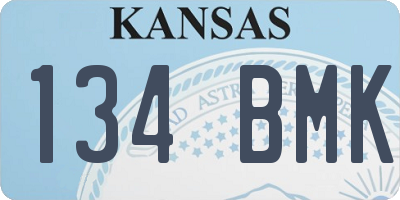 KS license plate 134BMK