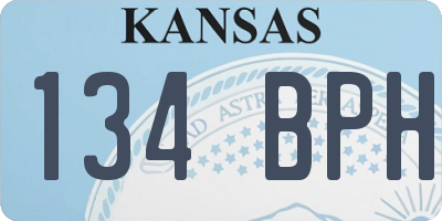KS license plate 134BPH