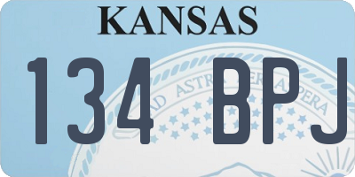 KS license plate 134BPJ