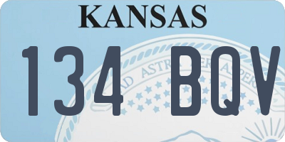 KS license plate 134BQV