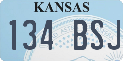 KS license plate 134BSJ