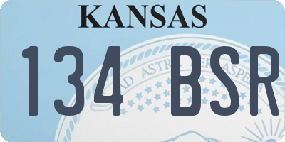 KS license plate 134BSR